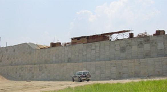 Semenyih private development retaining wall