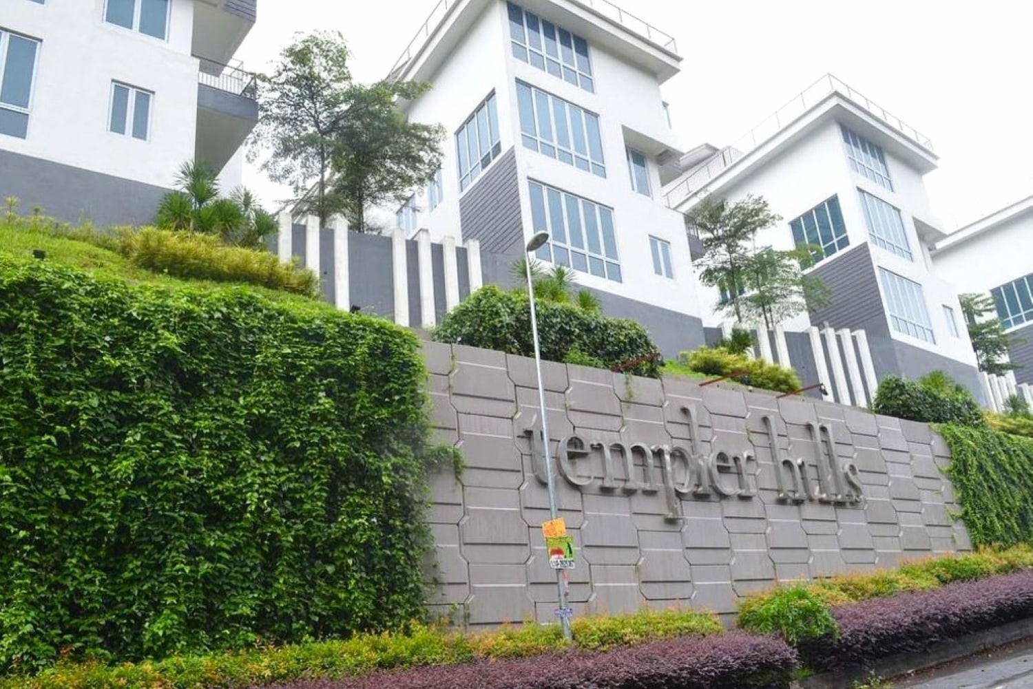 Templer Hills retaining wall